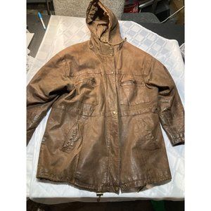 Vtg The Best Leather Co. World Style Men’s Medium Genuine Brown Leather Jacket